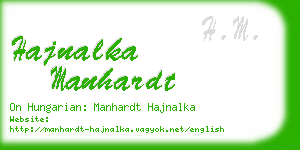 hajnalka manhardt business card